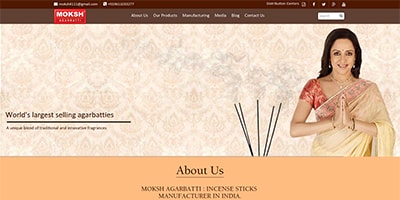 Moksh Agarbatti | Website Development